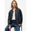 Superdry Chaquetas Mujer Varsity Satin Bomber Jacket W5012059A-98T