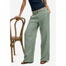 Superdry Pantalones Mujer Linen Low Rise Pant W7011294A-1KN