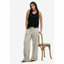 Superdry Pantalones Mujer Linen Low Rise Pant W7011294A-1LC
