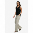 Superdry Pantalones Mujer Linen Low Rise Pant W7011294A-1LC
