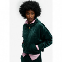 SUPERDRY Sudaderas Mujer Country Club Velour Ziphood W2012544A-8UM