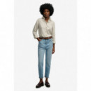 SUPERDRY Camisas Mujer Premium Linen Slim Shirt W4010587A-1LC