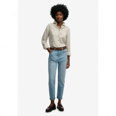 Superdry Camisas Mujer Premium Linen Slim Shirt W4010587A-1LC