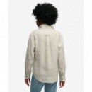 SUPERDRY Camisas Mujer Premium Linen Slim Shirt W4010587A-1LC