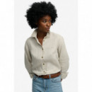 SUPERDRY Camisas Mujer Premium Linen Slim Shirt W4010587A-1LC