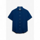 Superdry Camisas Hombre Riviera S/S Linen Shirt M4011104A-BTN