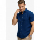 Superdry Camisas Hombre Riviera S/S Linen Shirt M4011104A-BTN