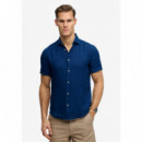 Superdry Camisas Hombre Riviera S/S Linen Shirt M4011104A-BTN