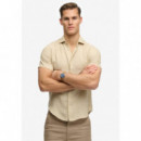 Superdry Camisas Hombre Riviera S/S Linen Shirt M4011104A-J9H