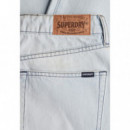 Superdry Pantalones Mujer Mid Rise Wide Leg Jean W7011267A-08H