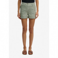 SUPERDRY Pantalones Cortos Mujer Mid Rise Linen Short W7110496A-1KN