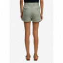 Superdry Pantalones Cortos Mujer Mid Rise Linen Short W7110496A-1KN