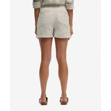 Superdry Pantalones Cortos Mujer Mid Rise Linen Short W7110496A-1LC