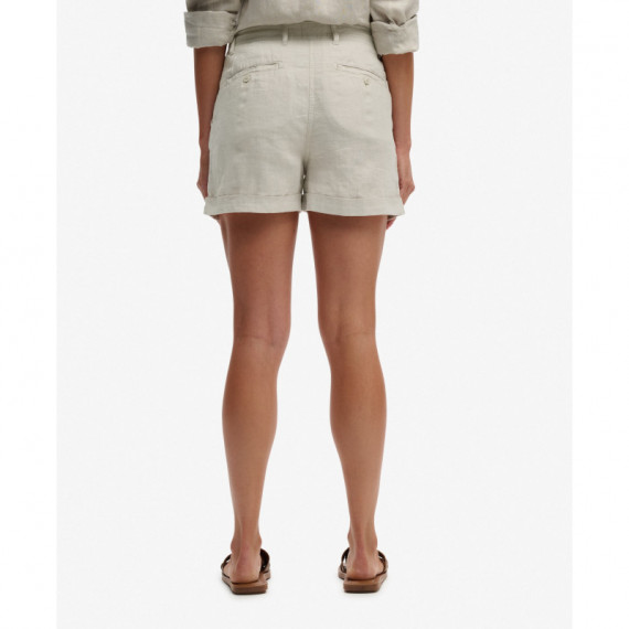 Superdry Pantalones Cortos Mujer Mid Rise Linen Short W7110496A-1LC