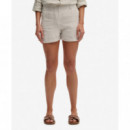 Superdry Pantalones Cortos Mujer Mid Rise Linen Short W7110496A-1LC