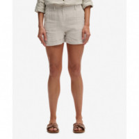SUPERDRY Pantalones Cortos Mujer Mid Rise Linen Short W7110496A-1LC