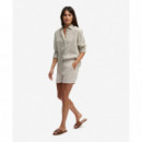 Superdry Pantalones Cortos Mujer Mid Rise Linen Short W7110496A-1LC