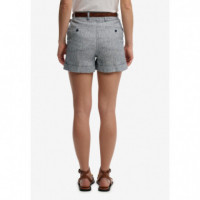 SUPERDRY Pantalones Cortos Mujer Mid Rise Linen Short W7110496A-4AL