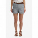 Superdry Pantalones Cortos Mujer Mid Rise Linen Short W7110496A-4AL