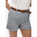 Superdry Pantalones Cortos Mujer Mid Rise Linen Short W7110496A-4AL