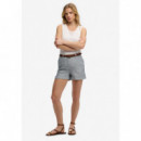 Superdry Pantalones Cortos Mujer Mid Rise Linen Short W7110496A-4AL