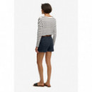 Superdry Pantalones Cortos Mujer Mid Rise Linen Short W7110496A-98T
