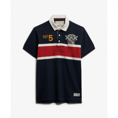 Superdry Polos Hombre Double Emblem Jersey Ss Rugby M1110484A-K1N