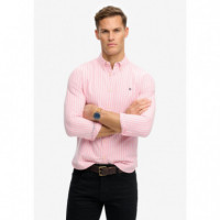 Superdry Camisas Hombre Preppy Oxford L/S Cali Coral/ M4011100A-J8Q