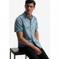Superdry Camisas Hombre Vintage Loom S/S Shirt M4011129A-KAN