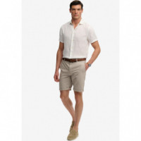SUPERDRY Pantalones Cortos Hombre Premium Textured Tan M7110487A-8CV