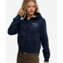 Superdry Sudaderas Mujer Ath Ess Relaxed Crop Ziphood W2012613A-JUA