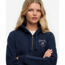 Superdry Sudaderas Mujer Ath Ess Relaxed Crop Ziphood W2012613A-JUA