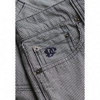 SUPERDRY Pantalones Cortos Mujer Mid Rise Stripe Short W7110488A-H5R