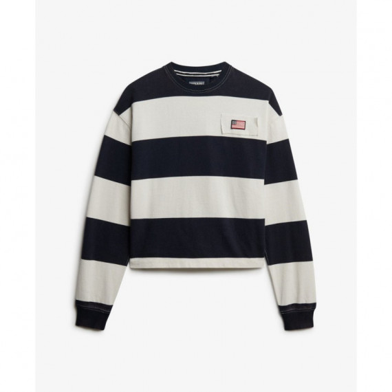 Superdry Sudaderas Mujer Ath Ess Stripe Slouchy Crew W2012609A-K8E