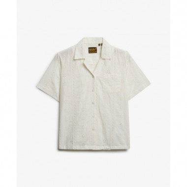 Superdry Camisas Mujer Heritage Broderie S/S Shirt W4010551A-71D