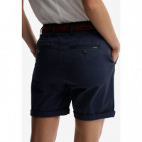 SUPERDRY Pantalones Cortos Mujer Chino Short W7110520A-09S