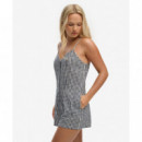 Superdry Vestidos Mujer Gingham Cami Playsuit W8012138A-4H6