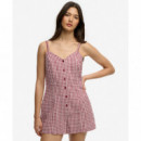 Superdry Vestidos Mujer Gingham Cami Playsuit W8012138A-55J