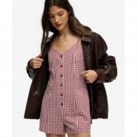 SUPERDRY Vestidos Mujer Gingham Cami Playsuit W8012138A-55J