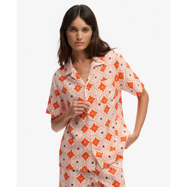 Superdry Camisas Mujer Beach Printed S/S Shirt W4010586A-K8J