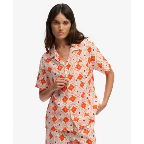 SUPERDRY Camisas Mujer Beach Printed S/s Shirt W4010586A-K8J