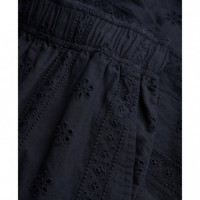 SUPERDRY Pantalones Cortos Mujer Cotton Broderie Beach Shorts W7110498A-98T