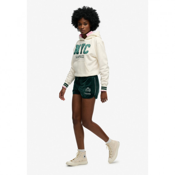 Superdry Pantalones Cortos Mujer Country Club Velour Shorts W7110501A-8UM