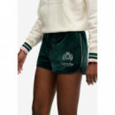 Superdry Pantalones Cortos Mujer Country Club Velour Shorts W7110501A-8UM
