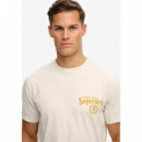 SUPERDRY Camiseta Hombre Tokyo Narrative Loose Tee M1012248A-1KI