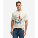 SUPERDRY Camiseta Hombre Maritime Loose Tee M1012355A-34C