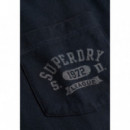 SUPERDRY Camiseta Hombre Vintage Prep Relaxed Pcket Tee M1012368A-98T