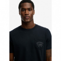 SUPERDRY Camiseta Hombre Vintage Prep Relaxed Pcket Tee M1012368A-98T
