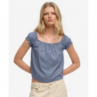 SUPERDRY Tops Mujer Ss 1/2 Button Woven Top W6012219A-K7H