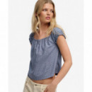 Superdry Tops Mujer Ss 1/2 Button Woven Top W6012219A-K7H